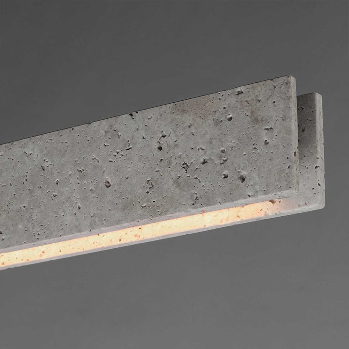 Lintel LED Linear Pendant in Titanium Travertine / Bronze ET2