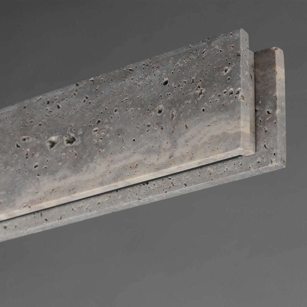 Lintel LED Linear Pendant in Titanium Travertine / Bronze ET2