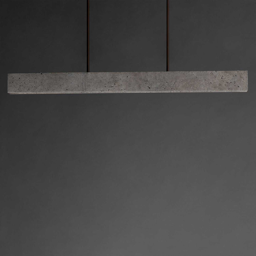 Lintel LED Linear Pendant in Titanium Travertine / Bronze ET2