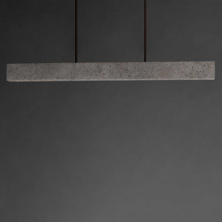 Lintel LED Linear Pendant in Titanium Travertine / Bronze ET2