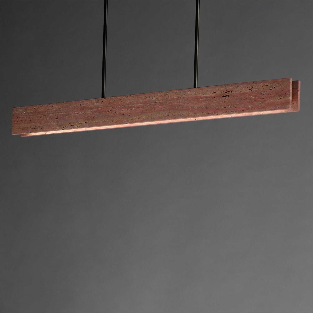 Lintel LED Linear Pendant in Rosso Laterite / Gunmetal ET2