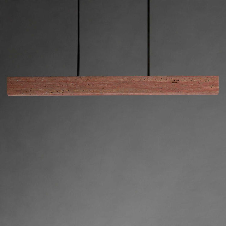 Lintel LED Linear Pendant in Rosso Laterite / Gunmetal ET2