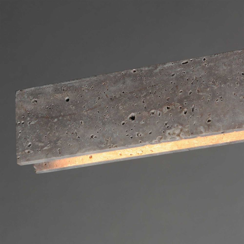 Lintel LED Linear Pendant in Titanium Travertine / Bronze ET2