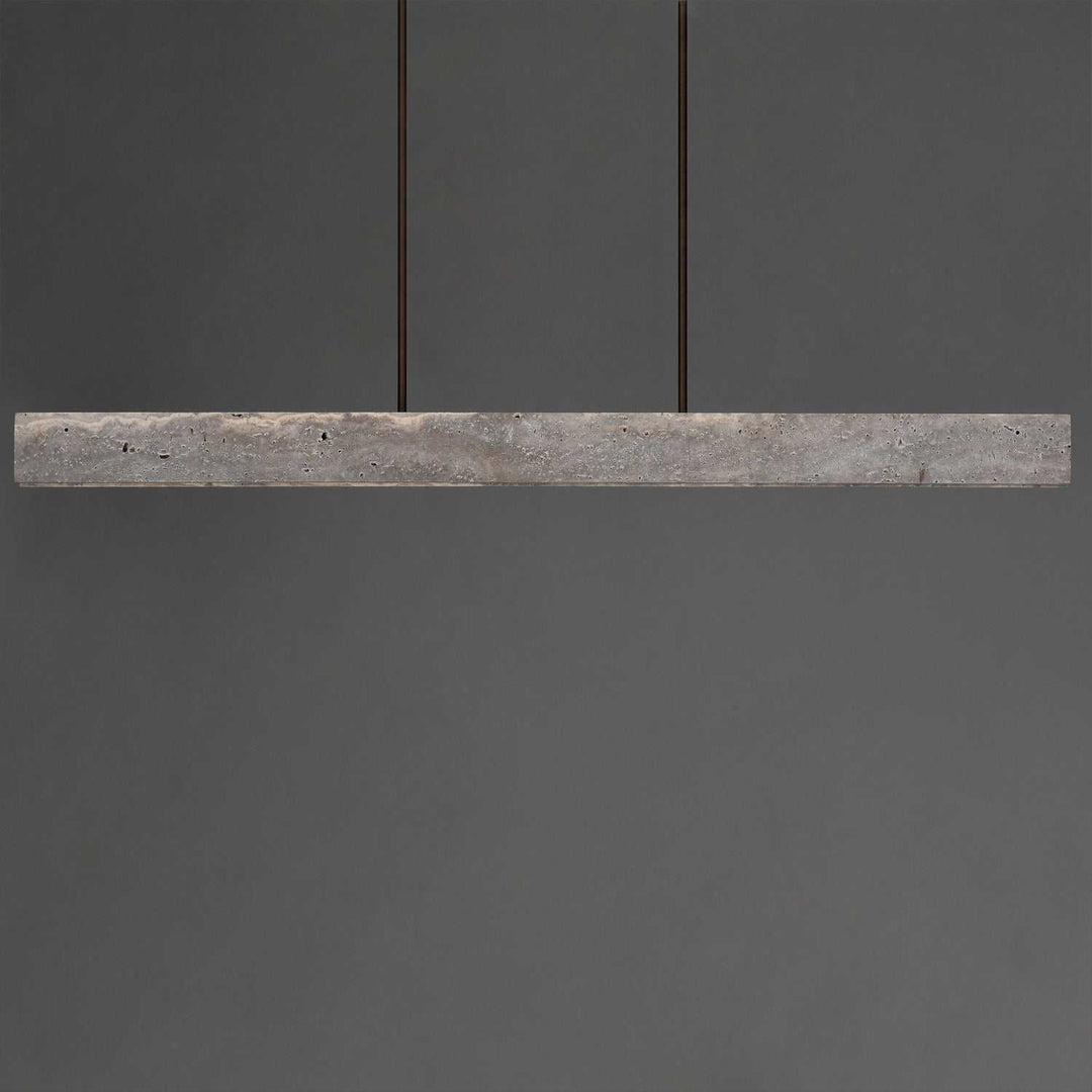 Lintel LED Linear Pendant in Titanium Travertine / Bronze ET2