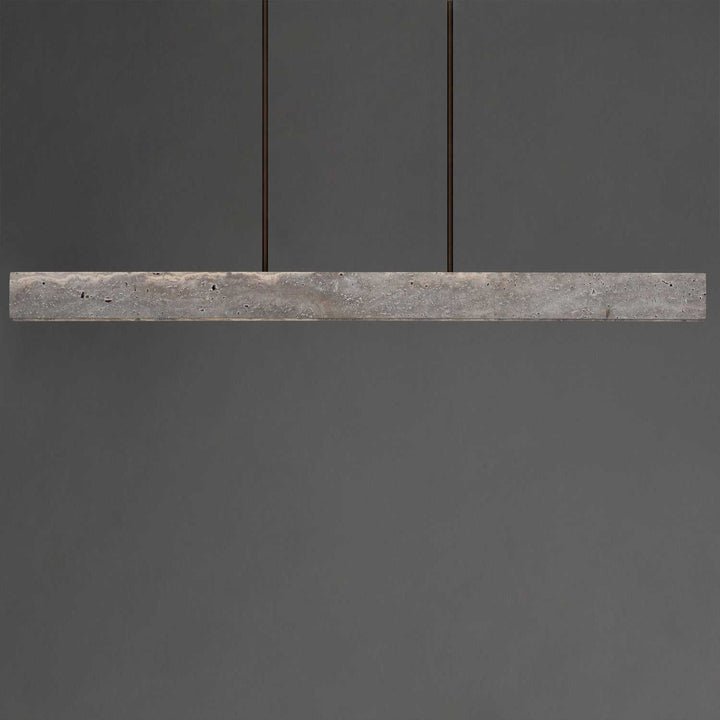 Lintel LED Linear Pendant in Titanium Travertine / Bronze ET2