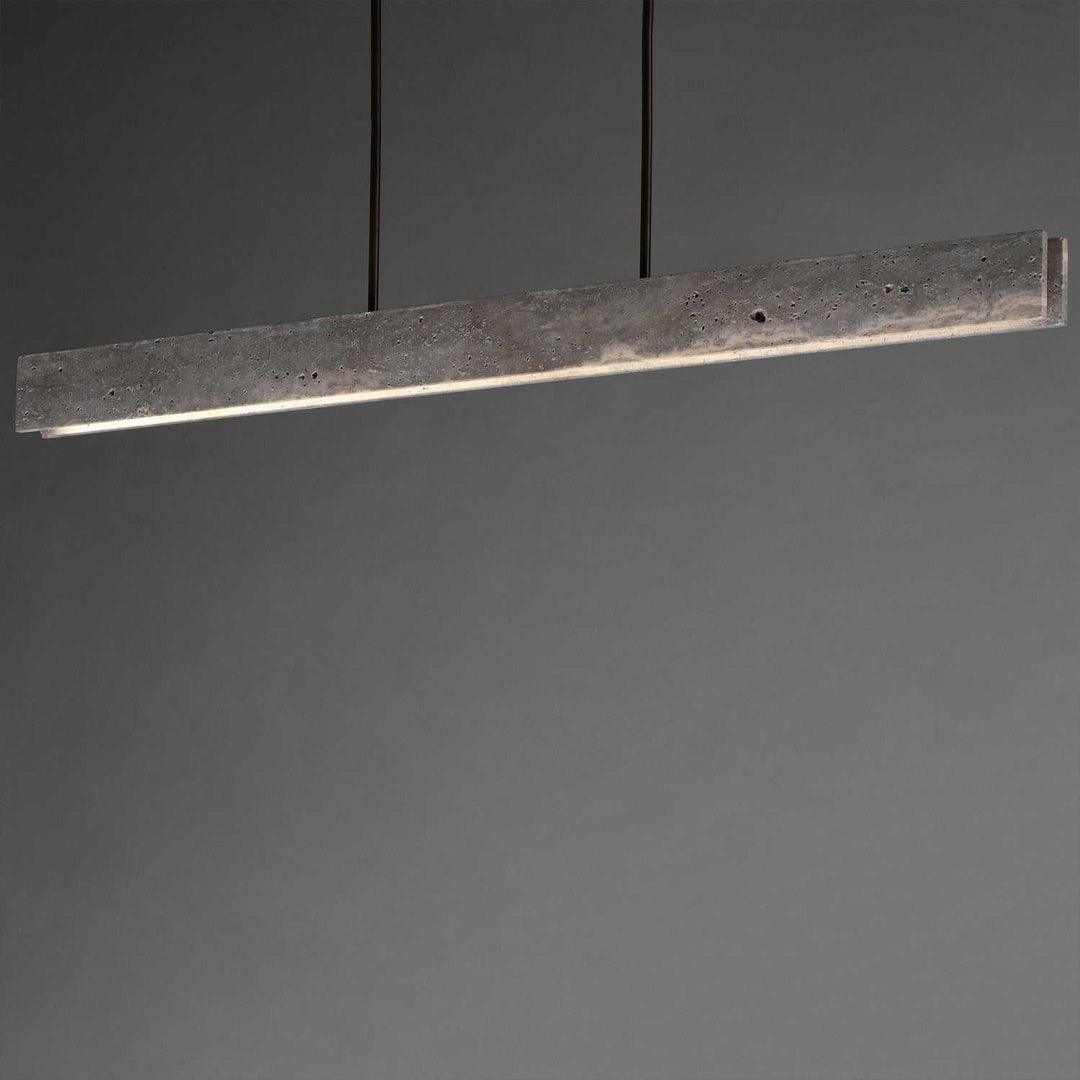 Lintel LED Linear Pendant in Titanium Travertine / Bronze ET2
