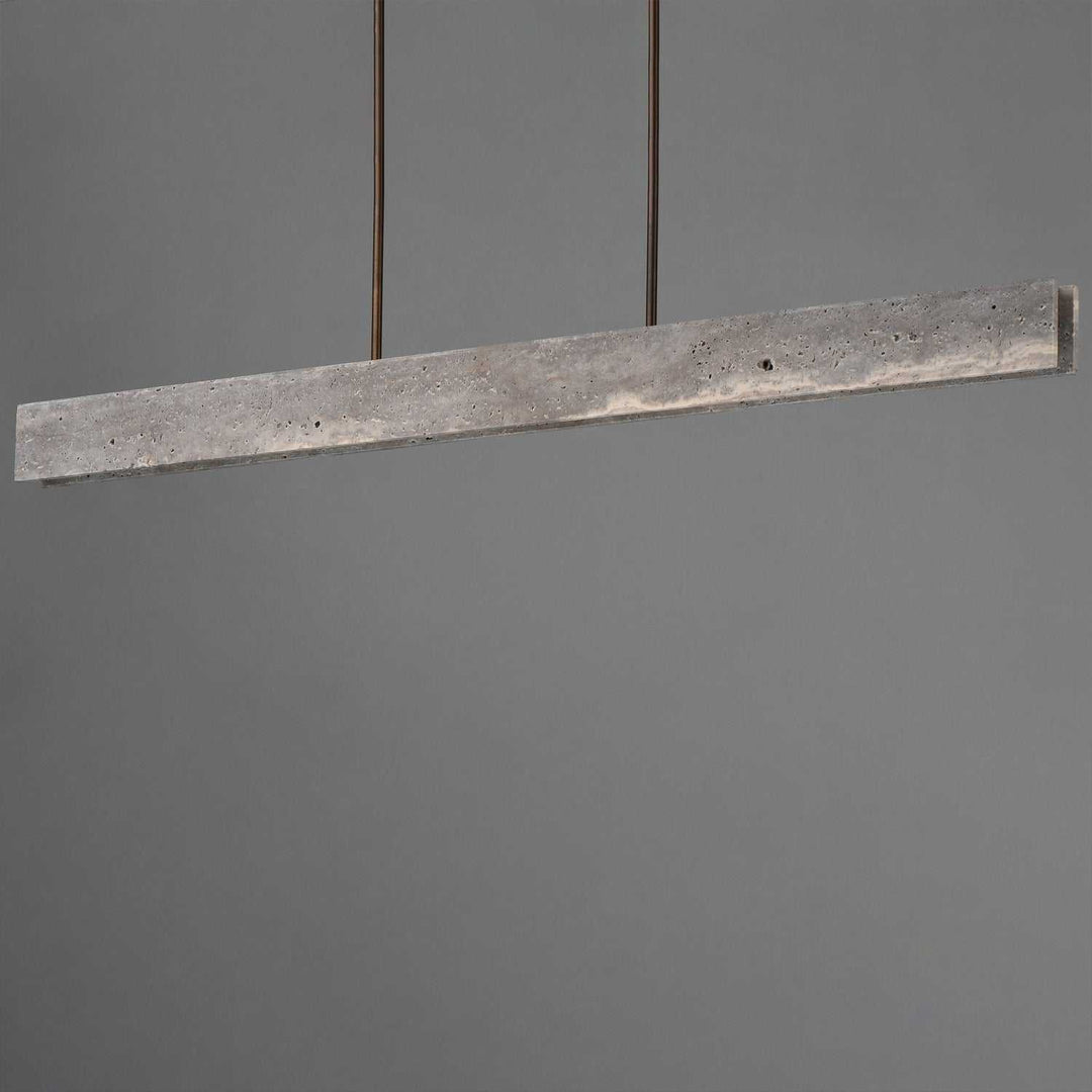 Lintel LED Linear Pendant in Titanium Travertine / Bronze ET2