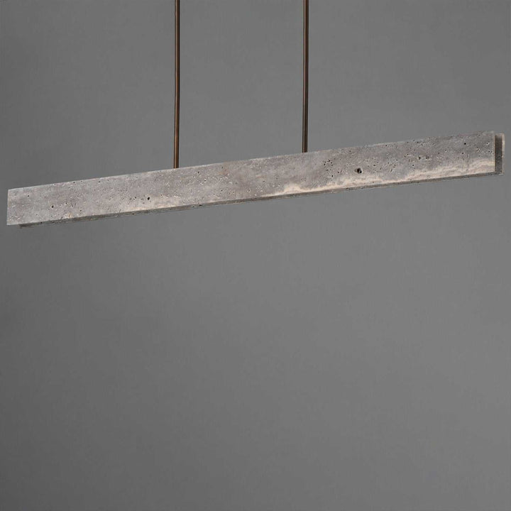 Lintel LED Linear Pendant in Titanium Travertine / Bronze ET2