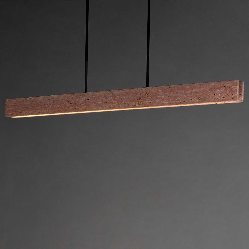 Lintel LED Linear Pendant in Rosso Laterite / Gunmetal ET2
