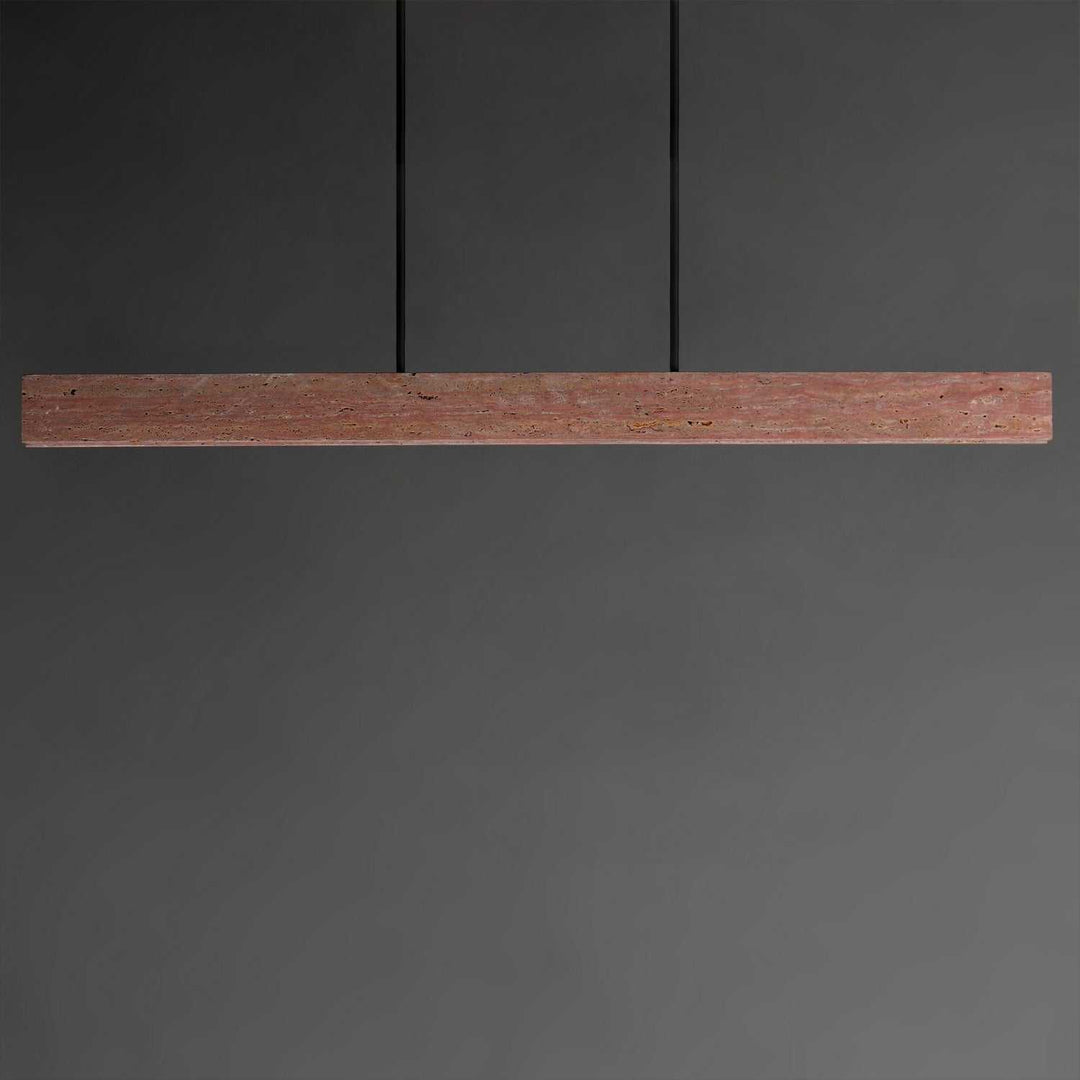 Lintel LED Linear Pendant in Rosso Laterite / Gunmetal ET2