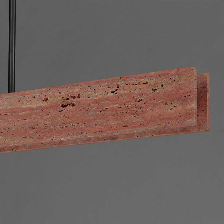 Lintel LED Linear Pendant in Rosso Laterite / Gunmetal ET2