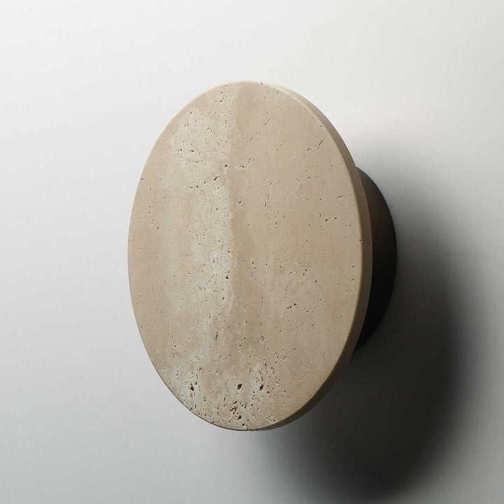 ET2 - E14352-TVANB - LED Wall Sconce - Discus - Travertine / Antique Bronze