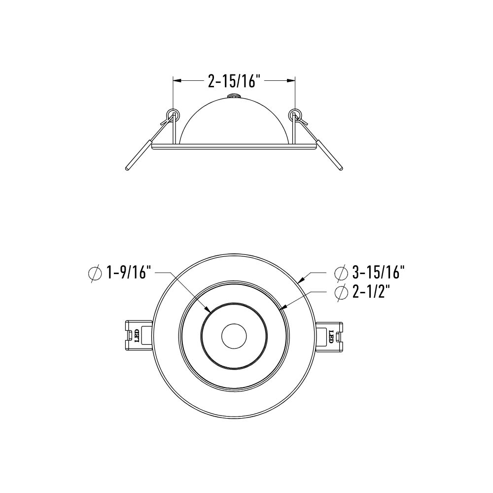 Pivot Gimbal Recessed in BK Dals