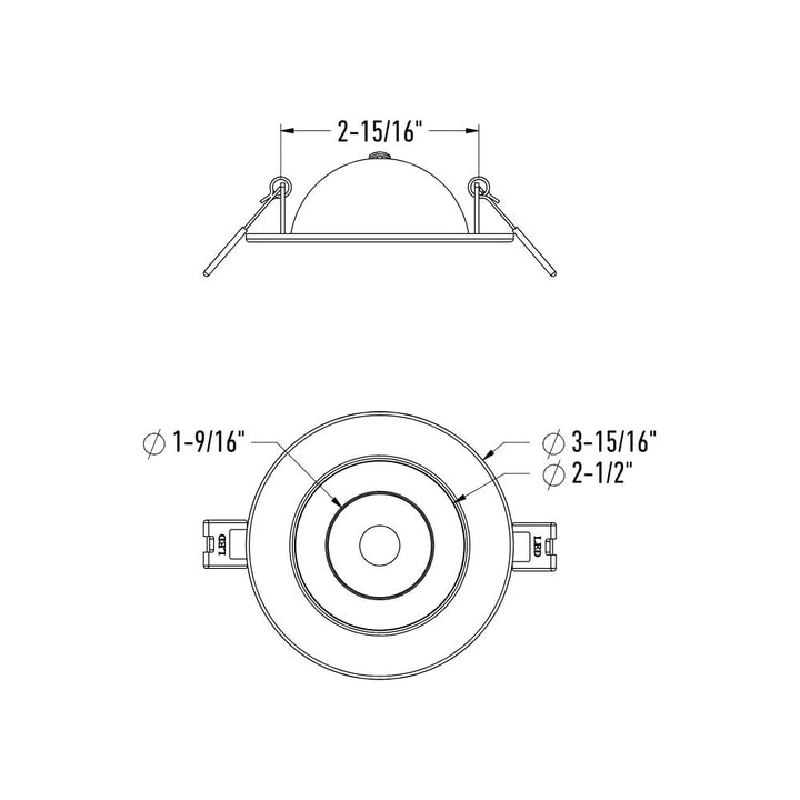 Pivot Gimbal Recessed in BK Dals